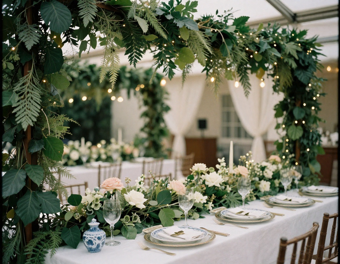 Elegant event decoration setup